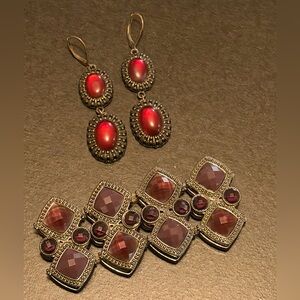 Elegant Red and Purple /Burgundy Jewelry Set